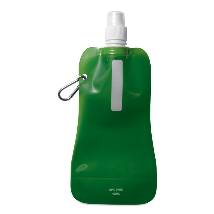 Gourde pliable et publicitaire 480 ml Gates Vert transparent